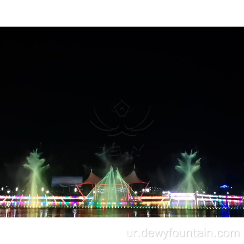 پارک میں 130 میٹر لیزر میوزیکل واٹر فاؤنٹین شو